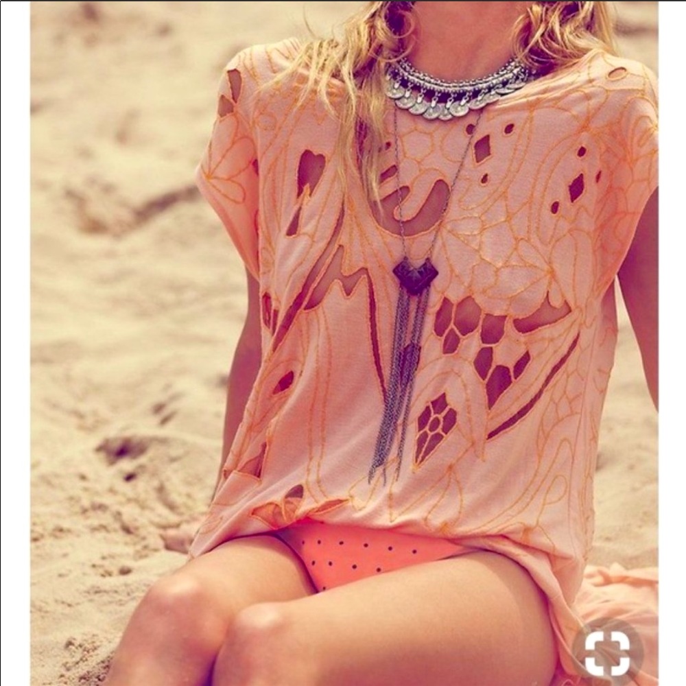 Free People New Romantics High Noon Tee Peach